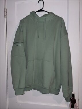 Comfort Sage Green with Sleeve Pocket airplane hoodie